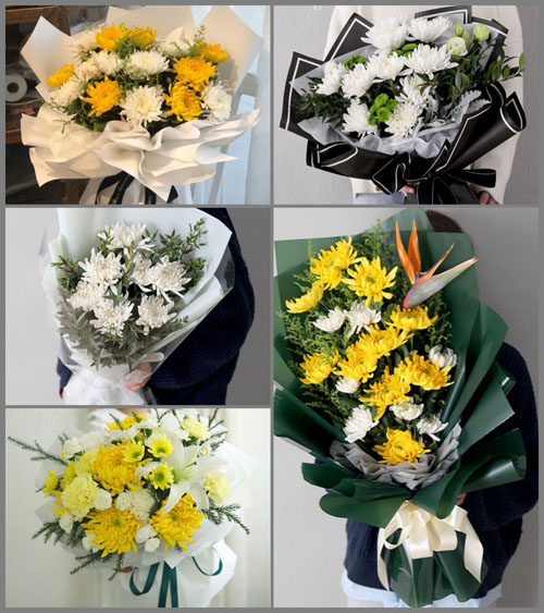 江苏泰州兴化市西鲍乡白事花束代送